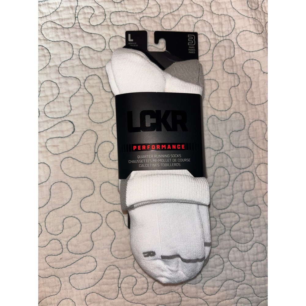 LCKR Performance Quarter Running Socks 3 Pack Men 8-12